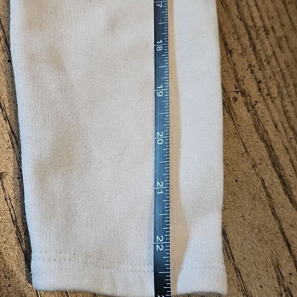 Cream shimmer sweatpant jogger size XS - Picture 5 of 10
